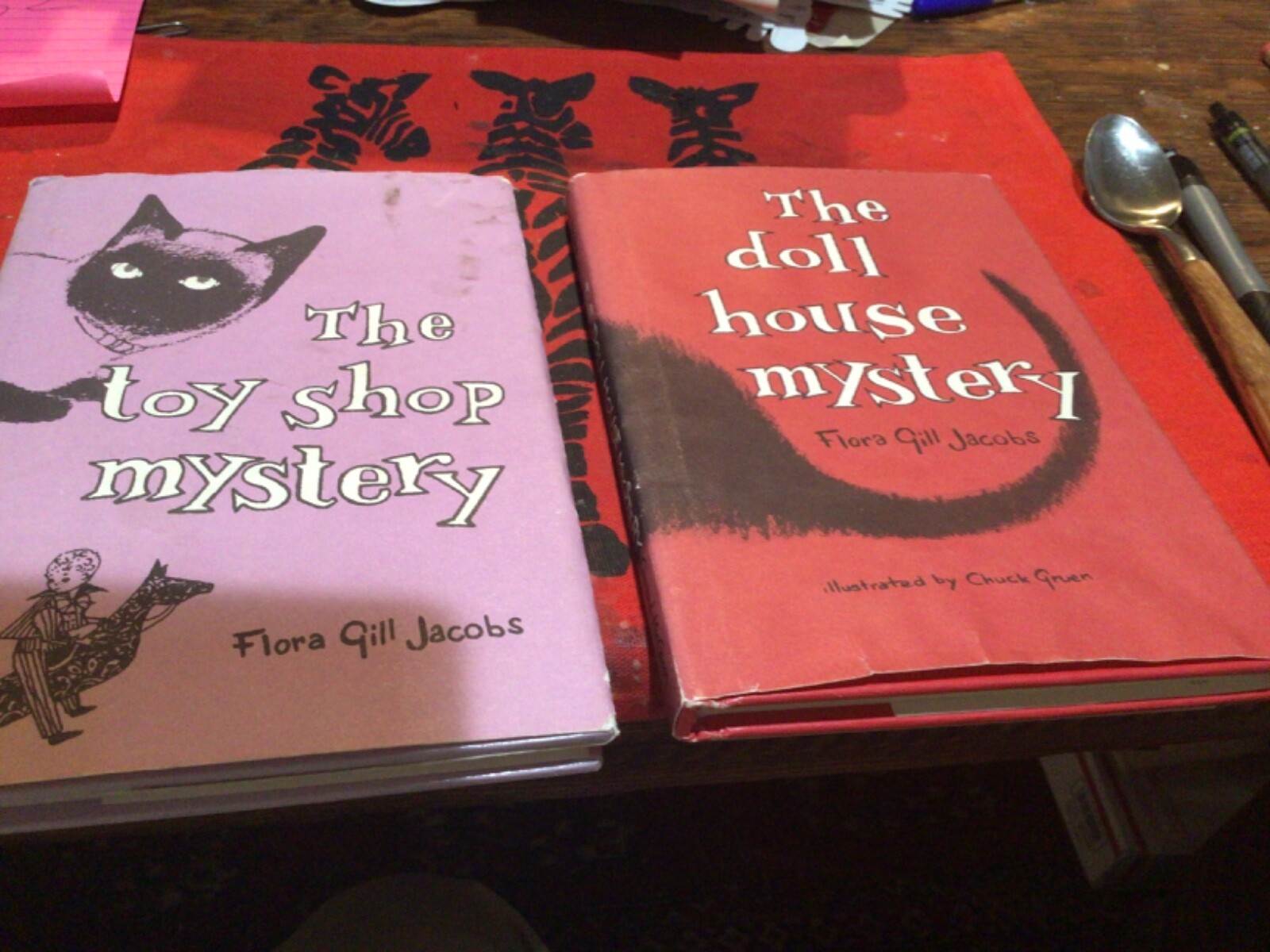 Flora Gill Jacobs Matched Inscribed Doll House & Toy Shop Cat Mysteries