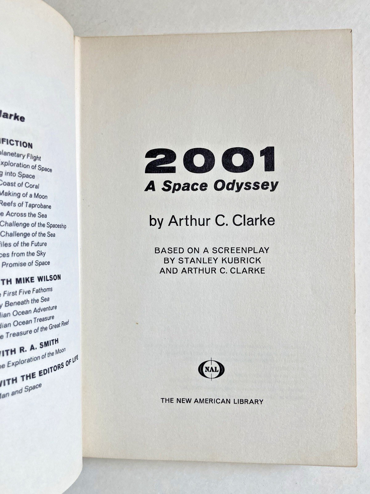 Arthur C Clarke / 2001 A Space Odyssey 1st Edition 1968 Hardcover w Dust Jacket