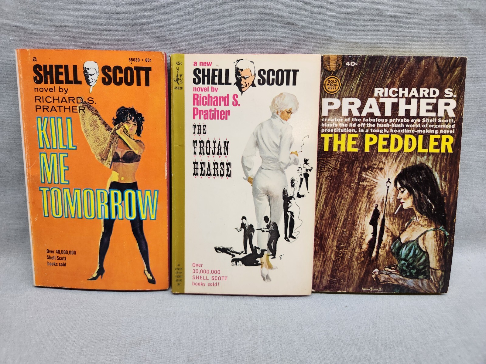 Richard S Prather Detective Shell Scott PB Book Lot of 13 Vintage! 3 X 1st ed
