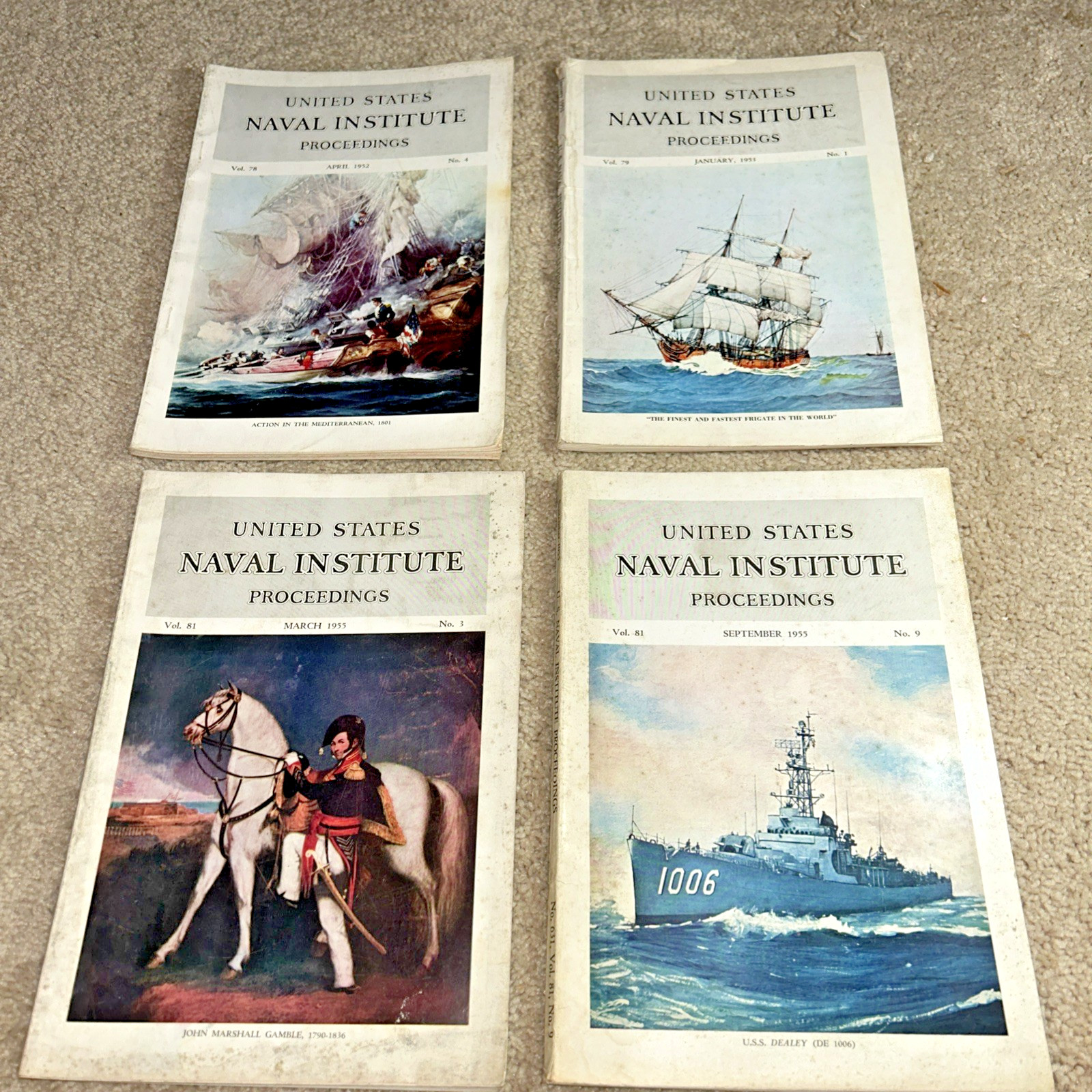 4 – UNITED STATES NAVAL INSTITUTE PROCEEDINGS – 1952 / 1953 / 1955 (#1)