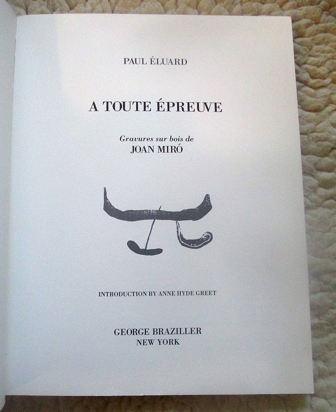 Vintage 1993 Joan Miro SC/DJ Book „A TOUTE EPREUVE“ Poems by Paul Eluard