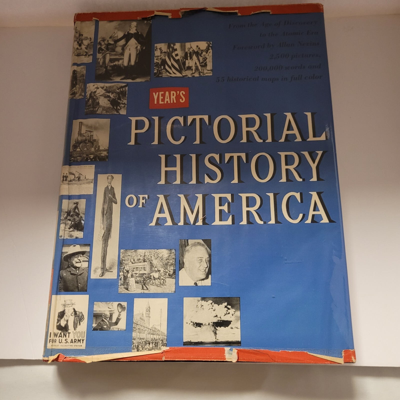 Year’s Pictorial History of America 1954 Hardcover Illustrated Maps Photos