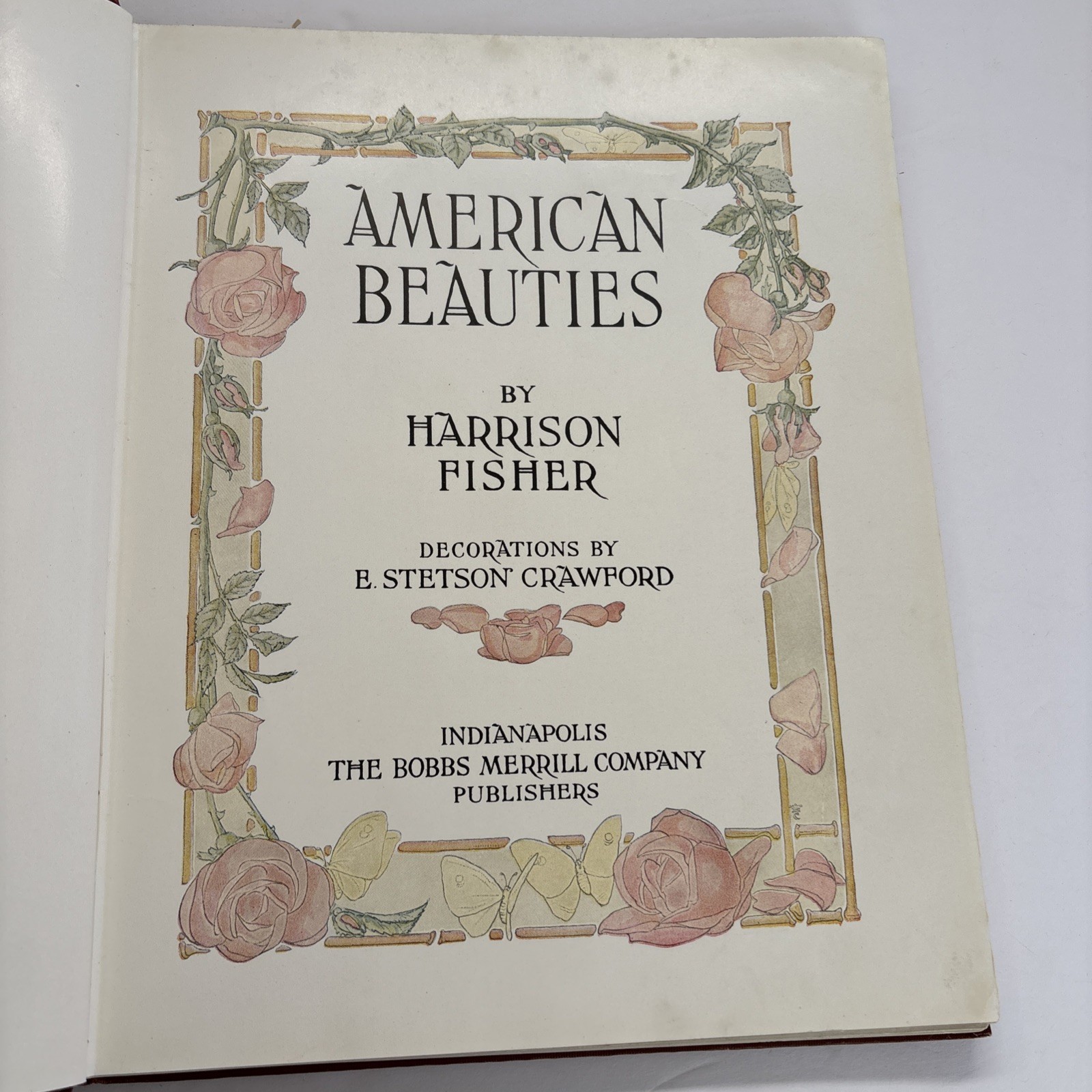1909 American Beauties by Harrison Fisher Hardcover The Bobbs-Merrill Company