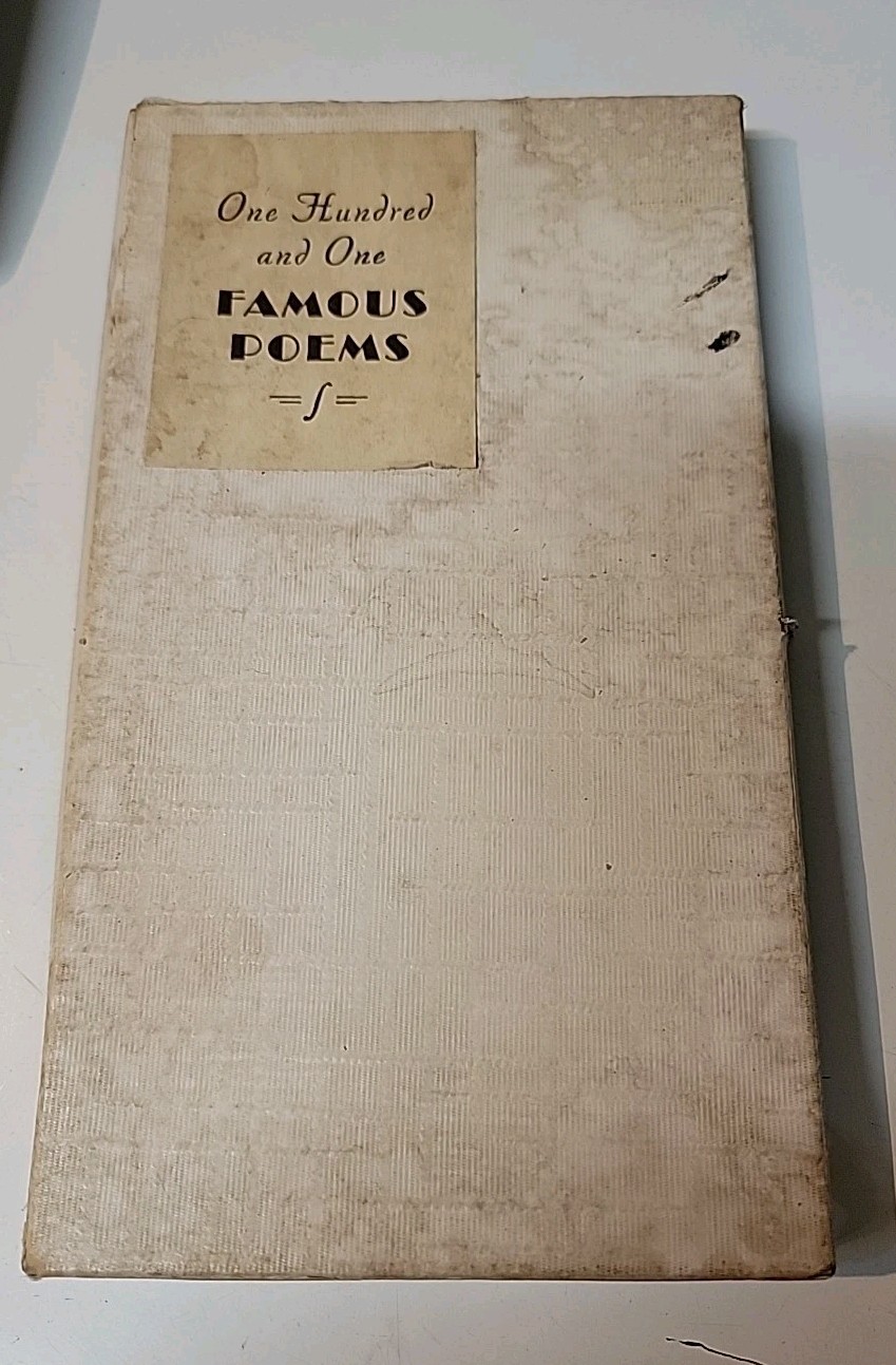 One Hundred and One Famous Poems 1929 Embossed Cover Edition In Box Good