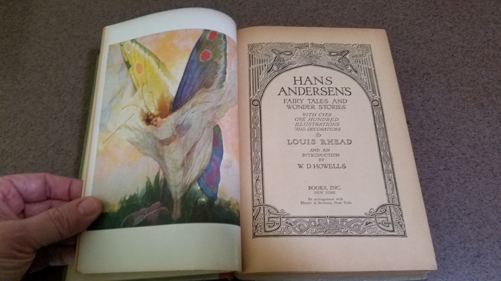 HANS ANDERSEN’S FAIRY TALES and WONDER STORIES 1942 HC Illustrated HARPER & BROS