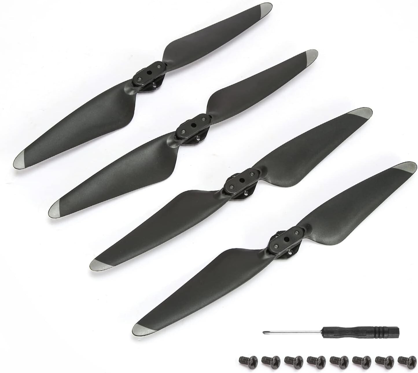Drone Blades, Spare Part Replacement Foldable Propeller 4 Pcs Screws 8 Pcs