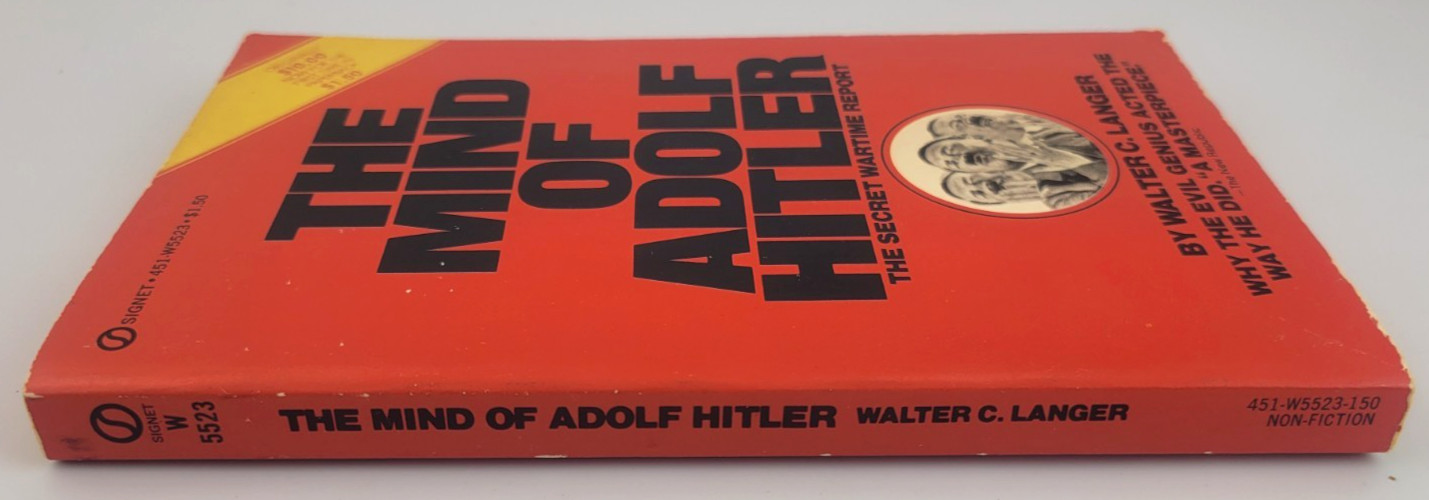 Mind of Adolf Hitler Walter Langer 1973 OSS Secret Report Signet Paperback Book
