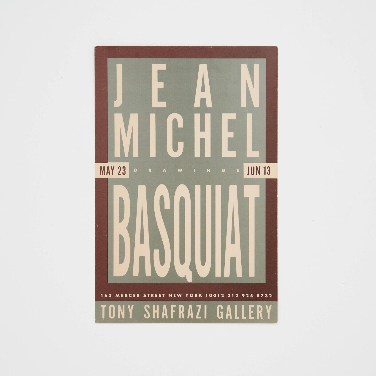 Jean-Michel Basquiat / Simon Linke 1987 Tony Shafrazi Invitation Invite