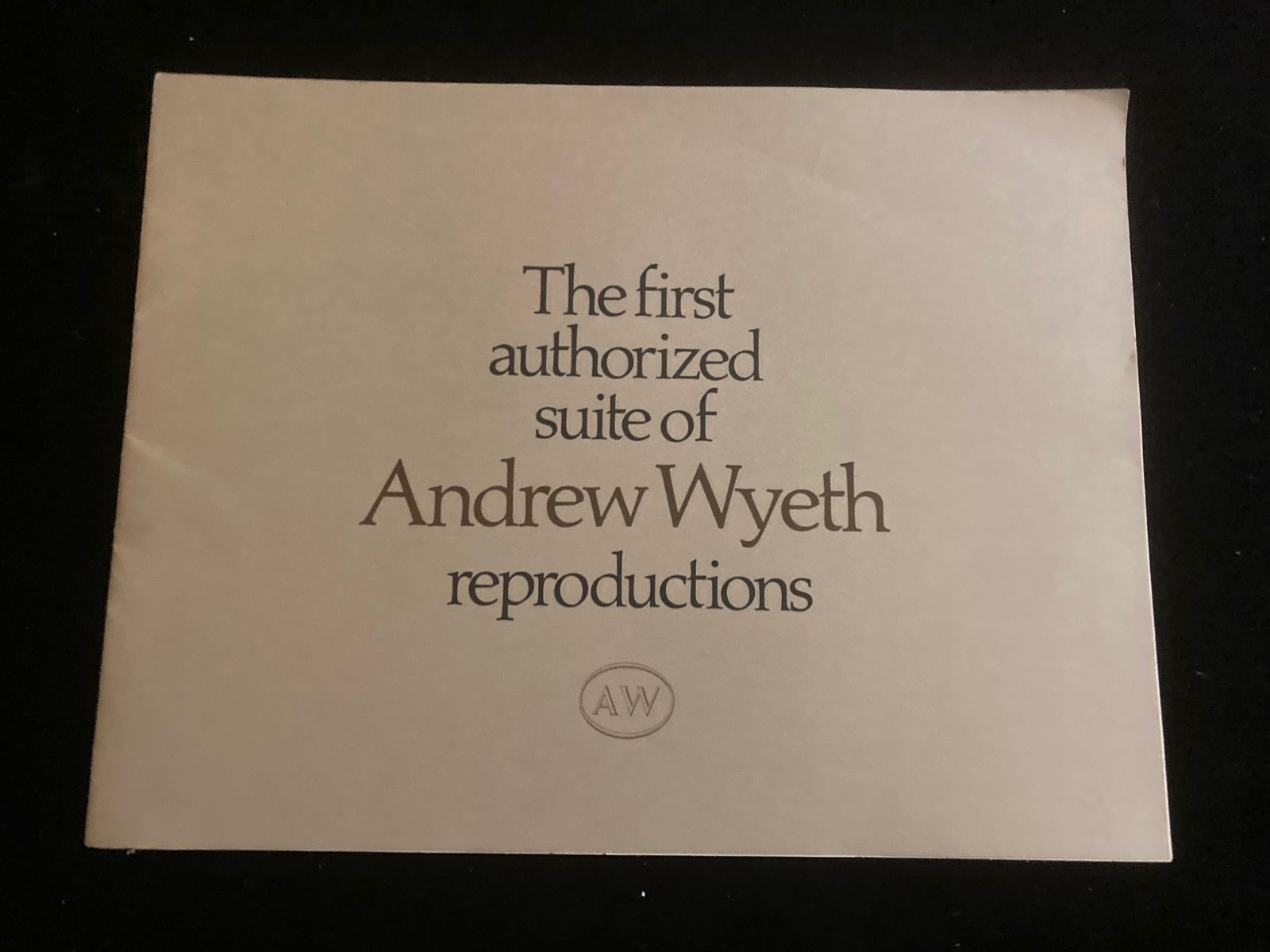 The First Authorized Suite of Andrew Wyeth Reproductions Booklet w/Fine Prints