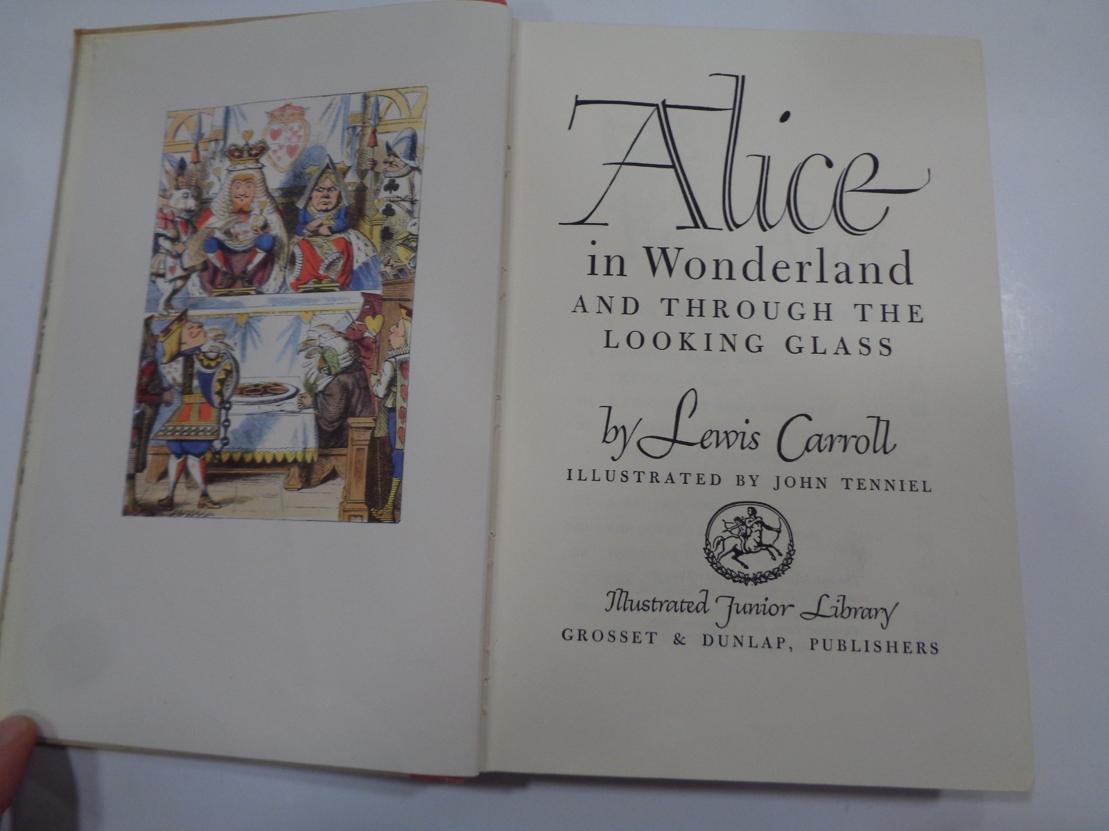 Illustrated Junior Library Carroll Alice in Wonderland, Looking Glass 1946 W/Box