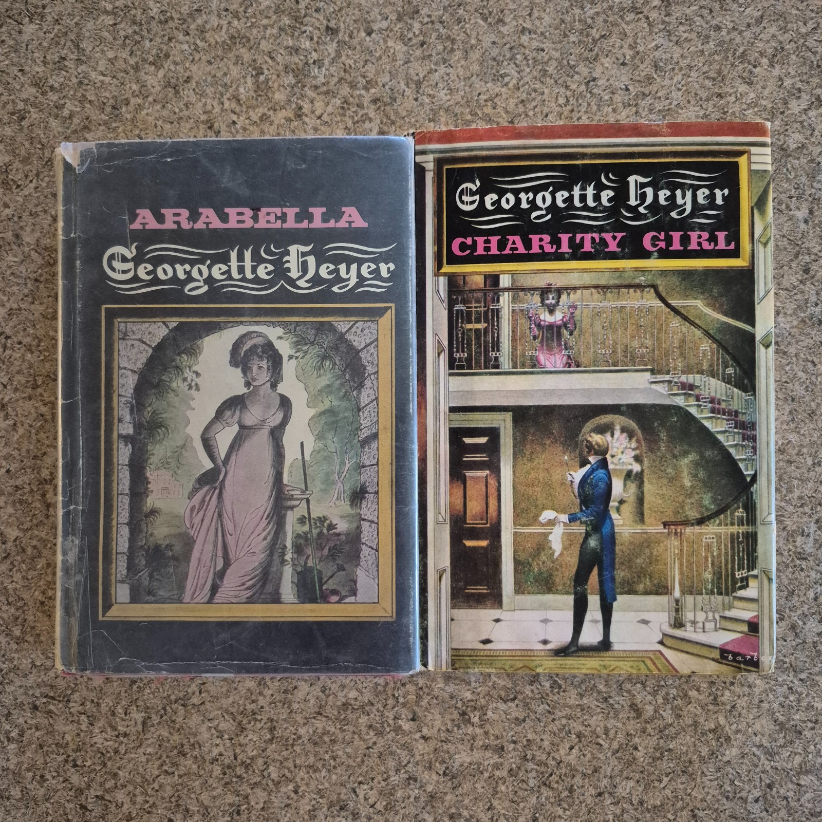 Arabella by Georgette Heyer. 2nd American Edition 1971 & Charity Girl BCE 1970