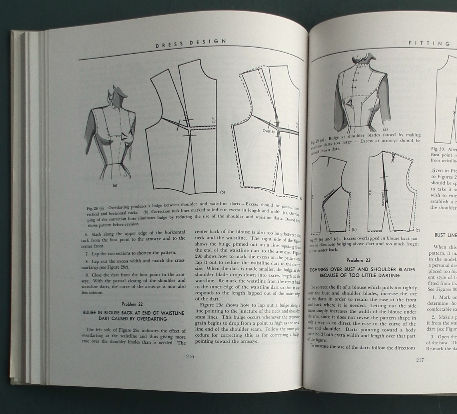 Dress Design Draping & Flat Pattern Making vintage 1940s dressmaking sewing book
