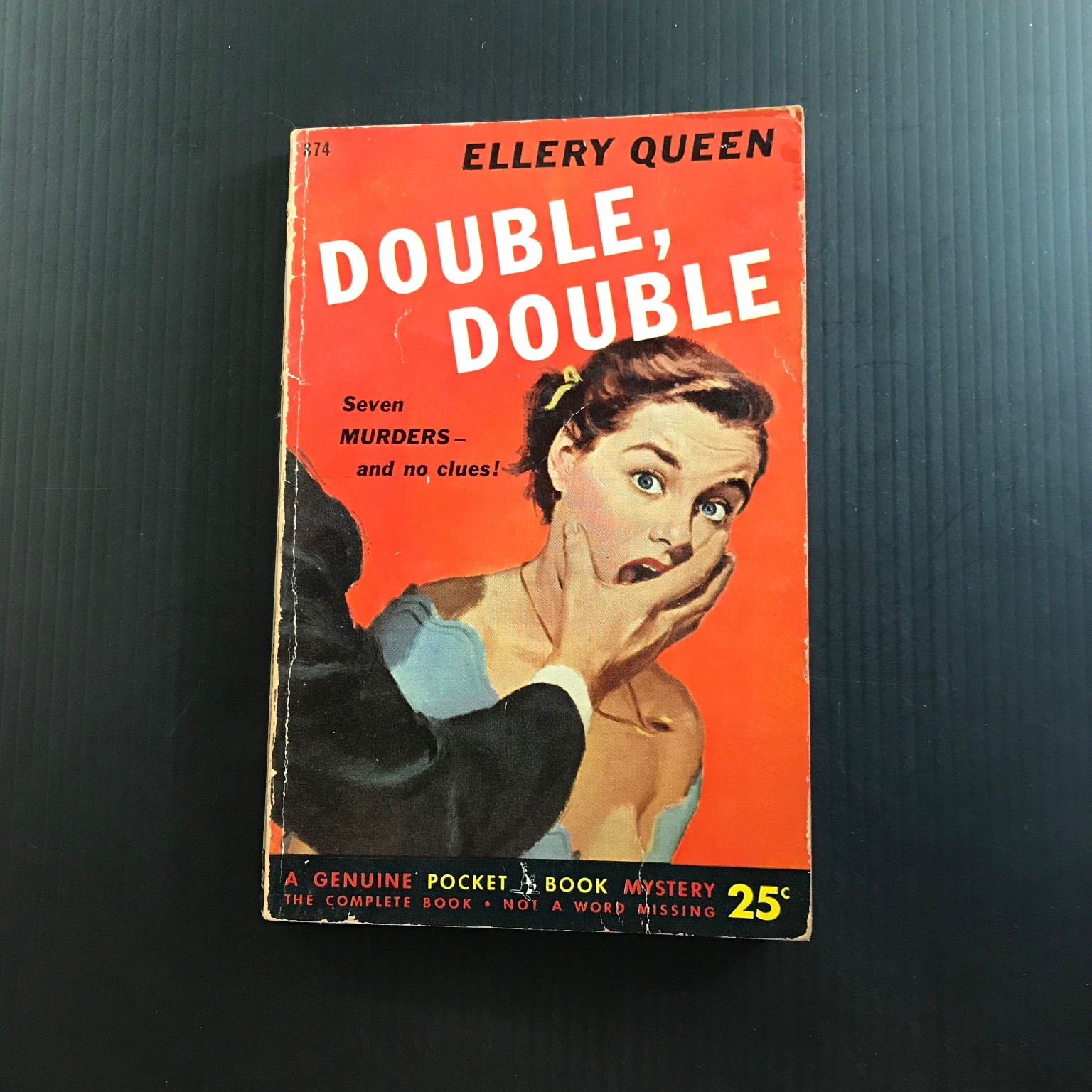 Double, Double Ellery Queen 1952 Pocket Book Mystery Pulp Fiction