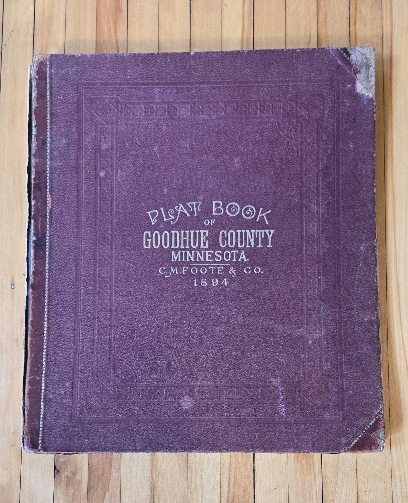 1894 Goodhue County Minnesota Plat Book Atlas HUGE Maps Red Wing Cannon Falls MN