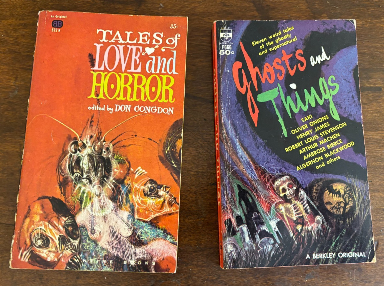 Tales of Love and Horror / Ghosts and Things – 1960s vintage paperbacks VG