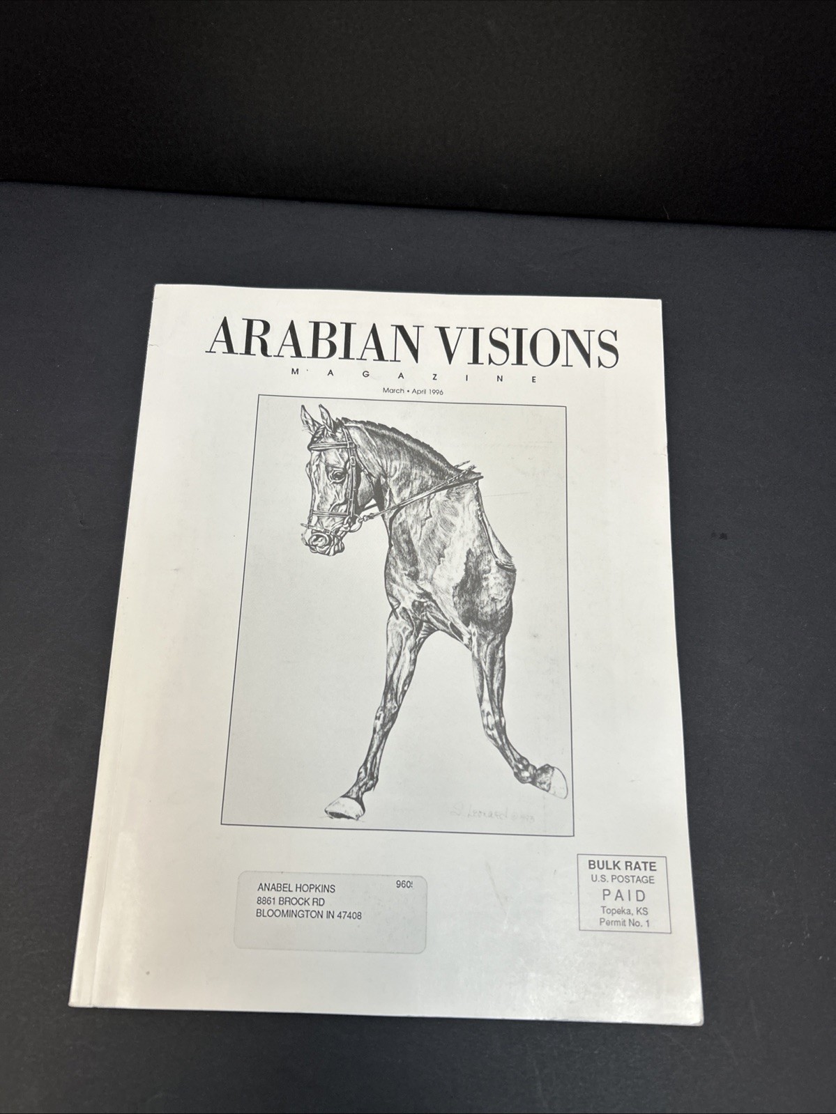 Arabian Visions Magazine Horse March – April 1996 Vintage