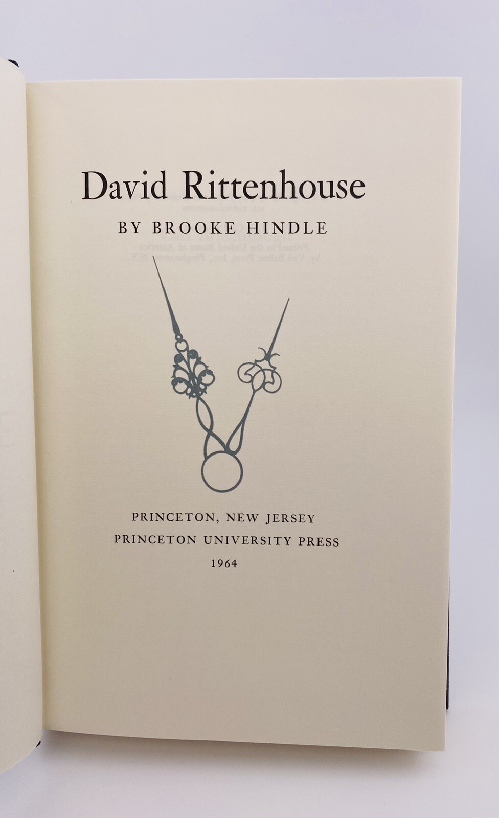 Brooke HINDLE, DAVID RITTENHOUSE, Princeton UP, 1964, HC, Dust Jacket in MYLAR
