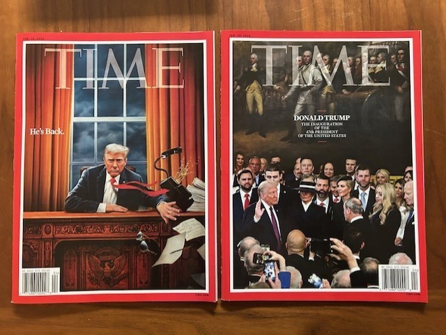 President Donald Trump TIME Magazine 10 2025 Inauguration – 2 Covers – He’s Back