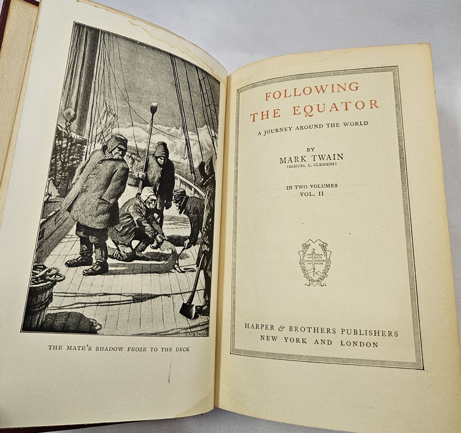 Mark Twain Following The Equator Volume VI 1899 Antique Book
