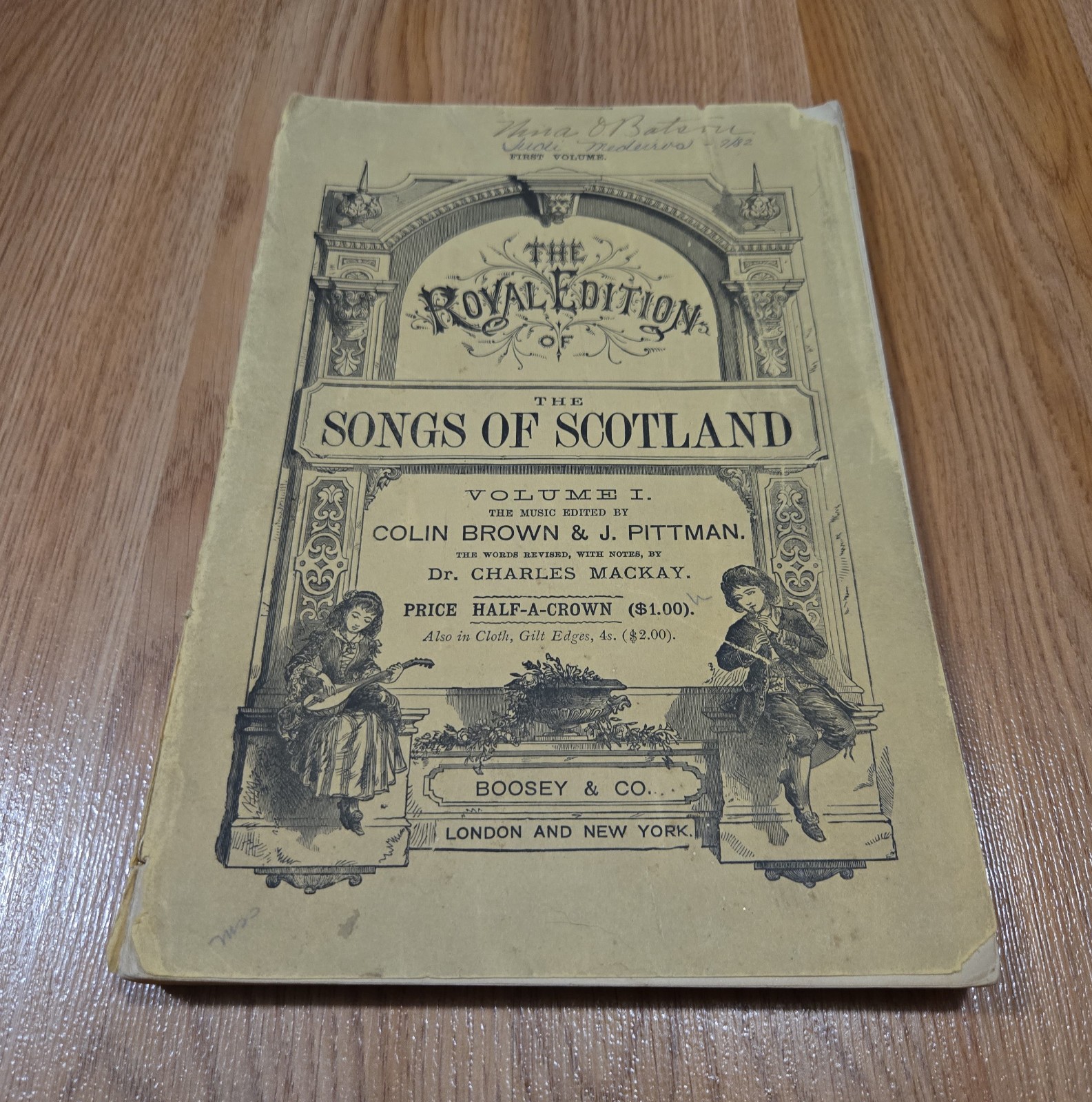 The Songs of Scotland Volume 1 Royal Edition Charles Mackay Boosey & Co. 1877