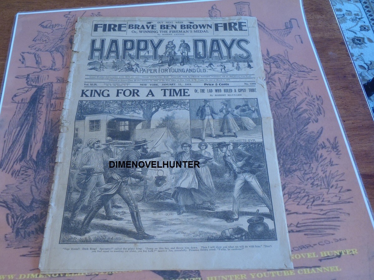 FRANK TOUSEY HAPPY DAYS # 1265 GYPSY TRIBE DIME NOVEL