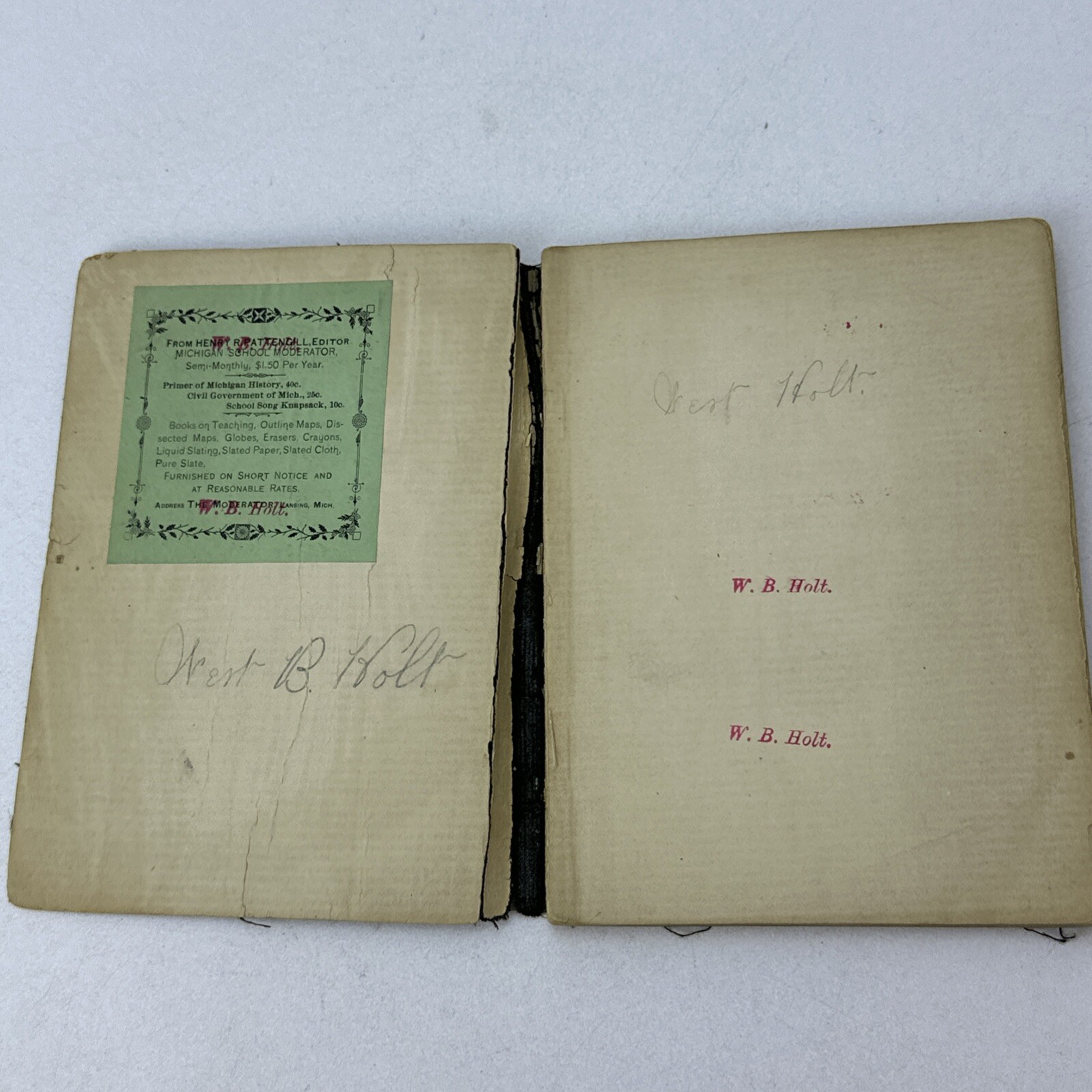 Civil Government of Michigan Henry R. Pattengill 1887 SC As Is