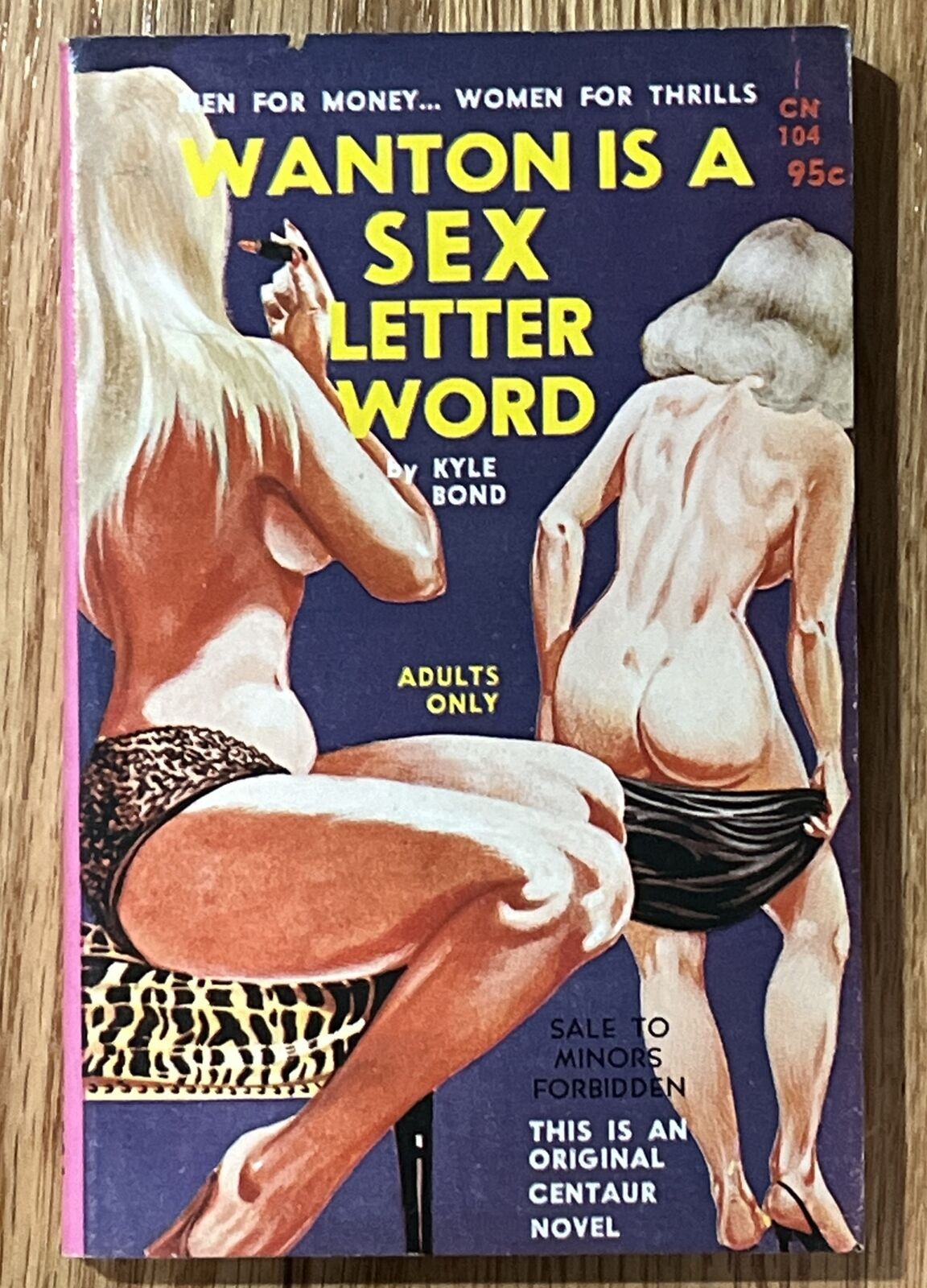 Wanton Is A Sex Letter Word By Kyle Bond Sleaze Paperback Lesbian Centaur CN 104