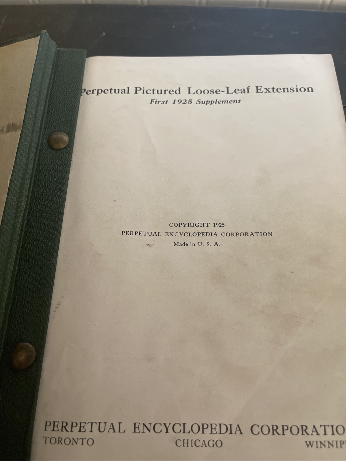 1924 American Reference Library Encyclopedic & Loose-Leaf Extension ANTIQUE