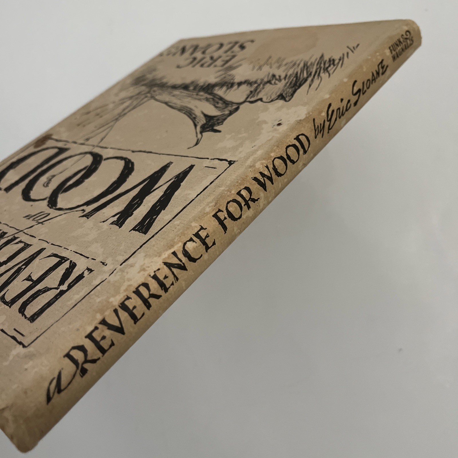 Signed Reverence for Wood Eric Sloane First Ed 1965 HCWDJ Dust Jacket Book Illus