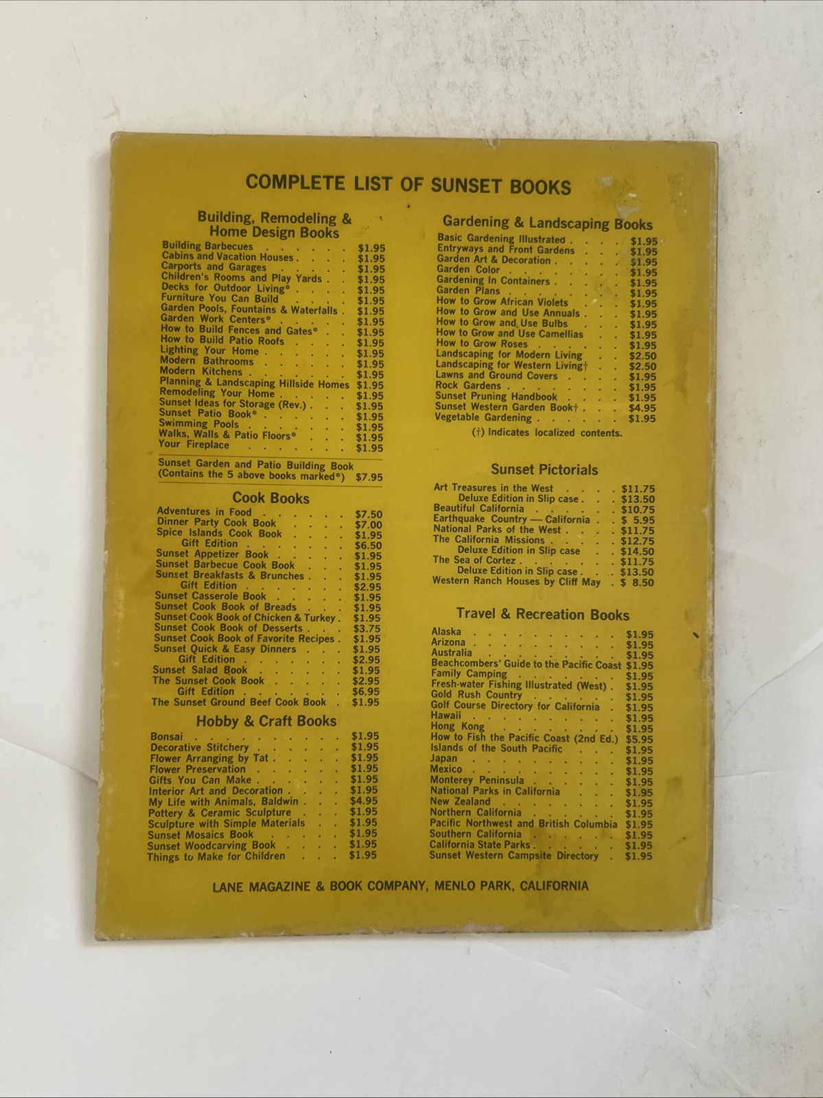 Vintage 1966 Sunset Carports & Garages Book Retro Car Cover Corvair 3rd Printing
