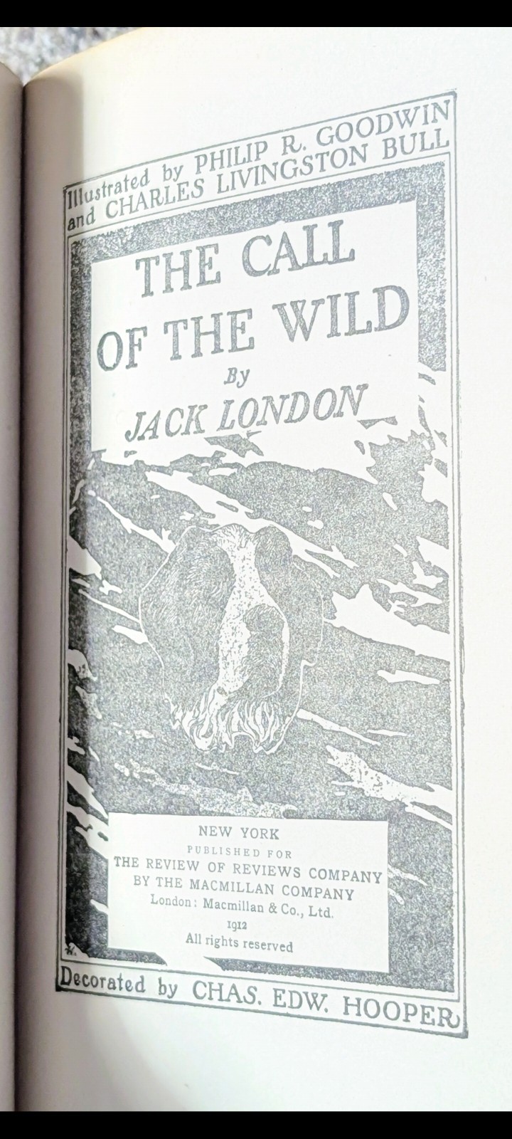 The Call Of The Wild Jack London 1912 Authorized Ed. Macmillan Review Of Reviews