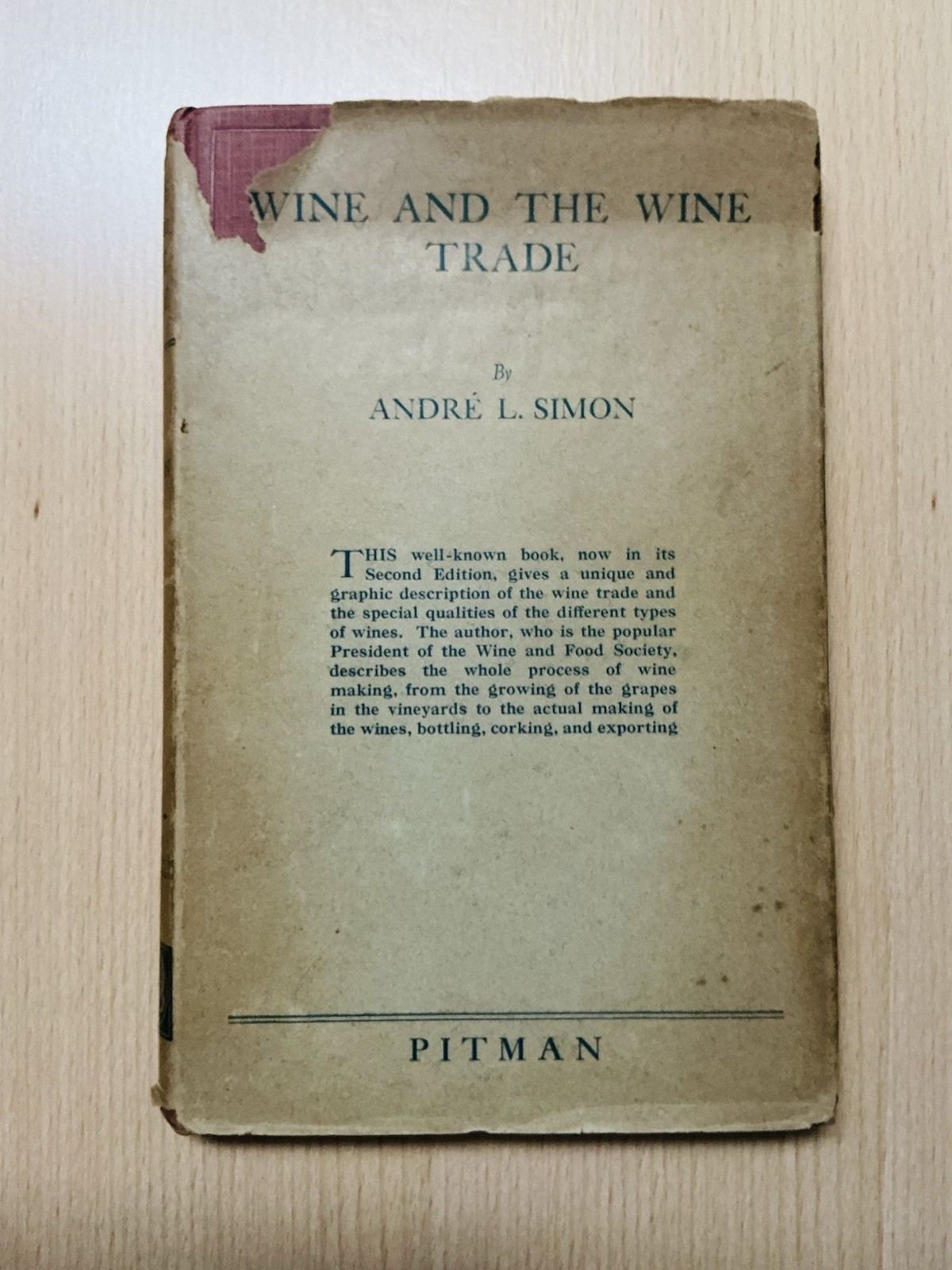 The Scots Cellar 1956 Notes On A Cellar Book 1921 Wine & Wine Trade 1934 RARE HC