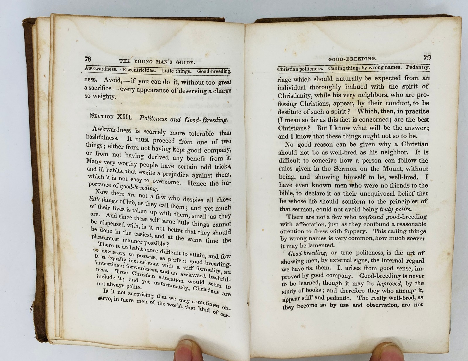 1835 Young Man’s Guide by Alcott Smoking Tobacco Temperance Gambling Licentious