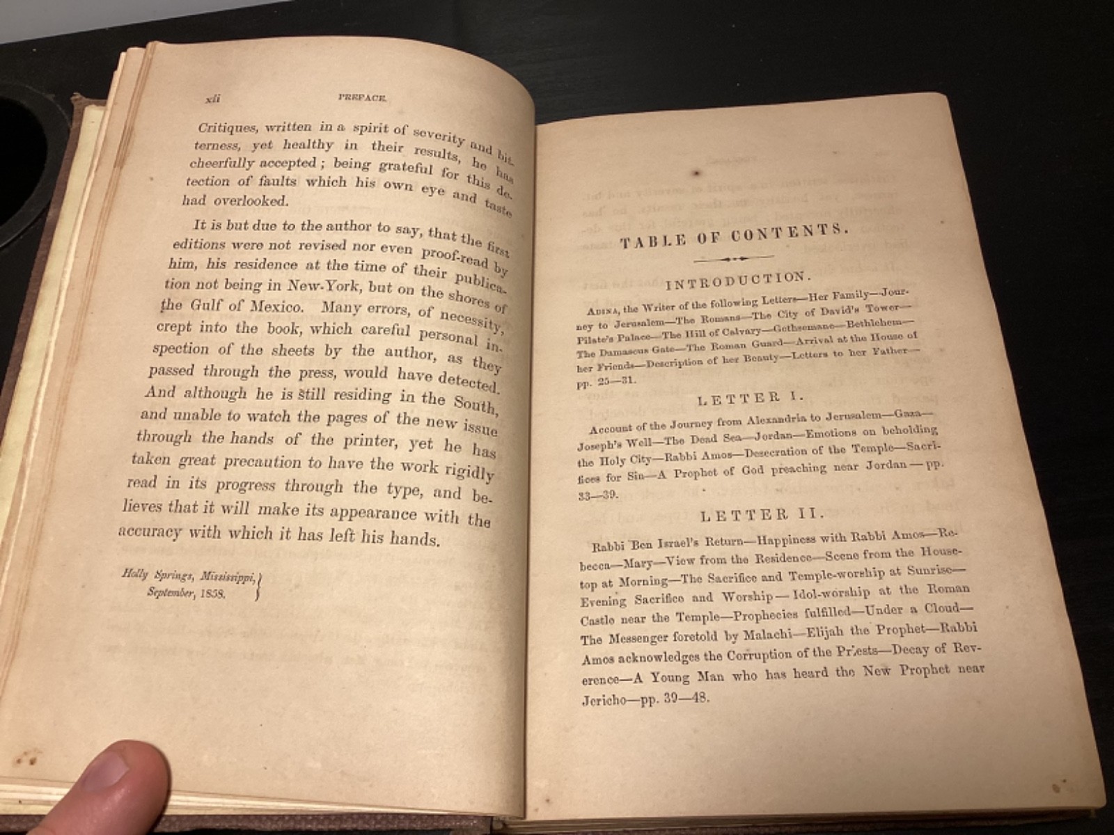 1859 The Prince Of The House Of David – J.H. Ingraham – Rare Biblical Novel