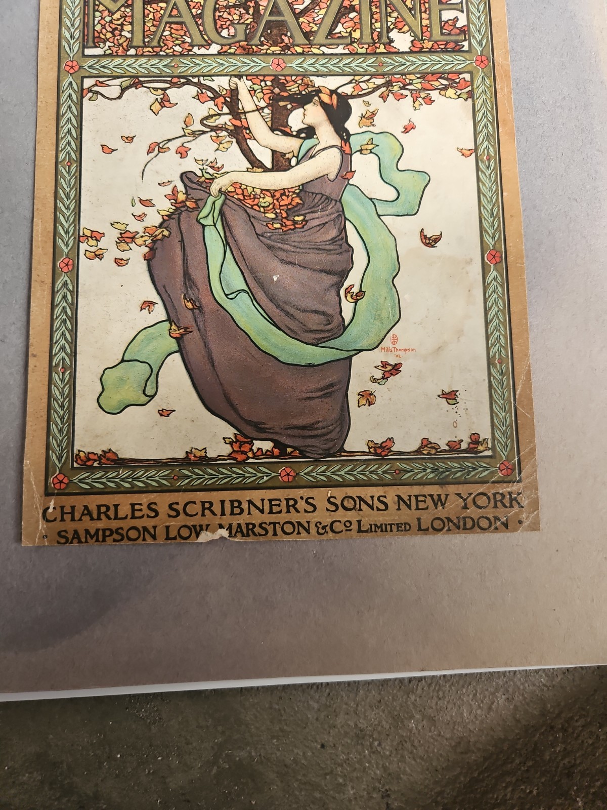 Scribners Magazine October1902. with Beautiful Cover Art By Mills Thompson