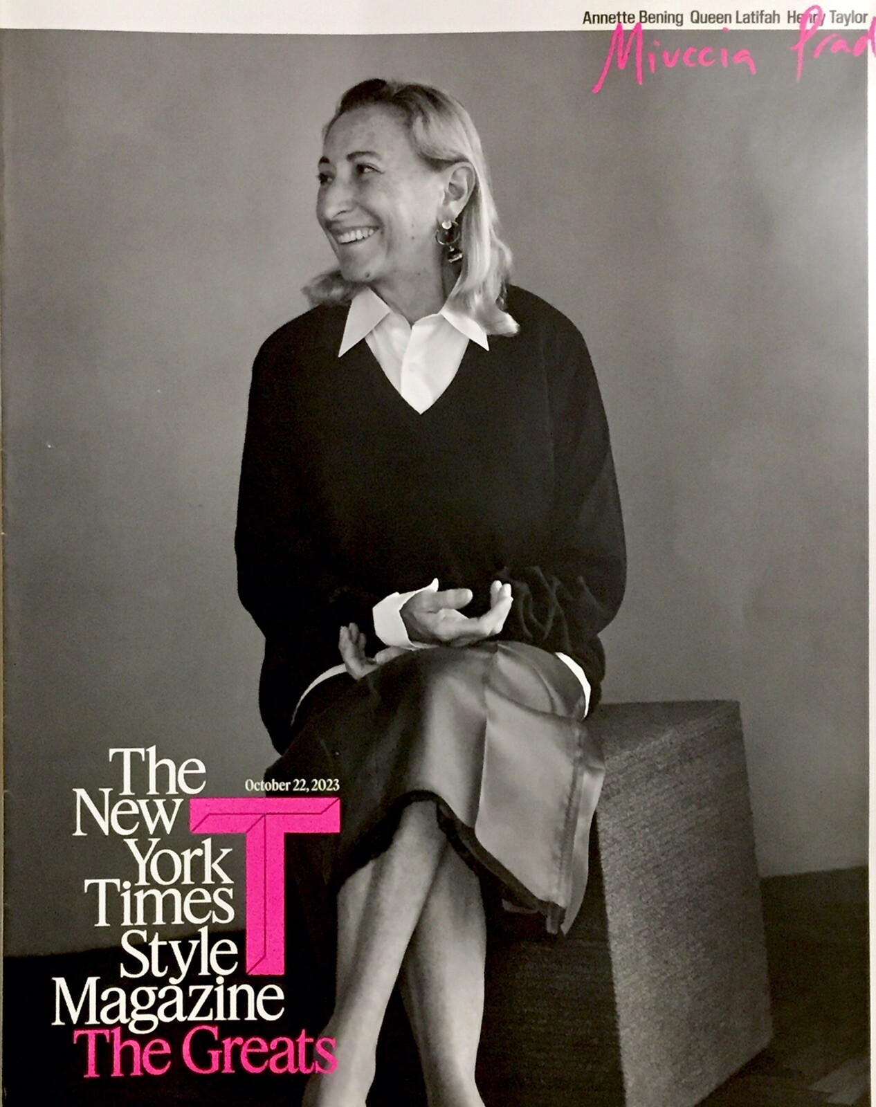 NYT Style Magazine Oct 22 2023 – 1 Of 4 Collectible Covers, MIUCCIA PRADA