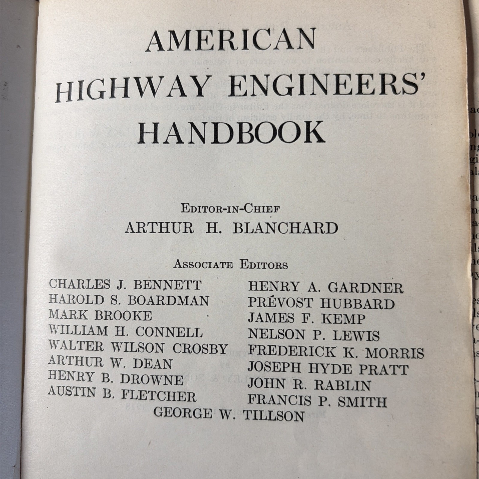 AMERICAN HIGHWAY ENGINEERS‘ HANDBOOK – 1st Edition 1919 BLANCHARD 1658 Pgs RARE