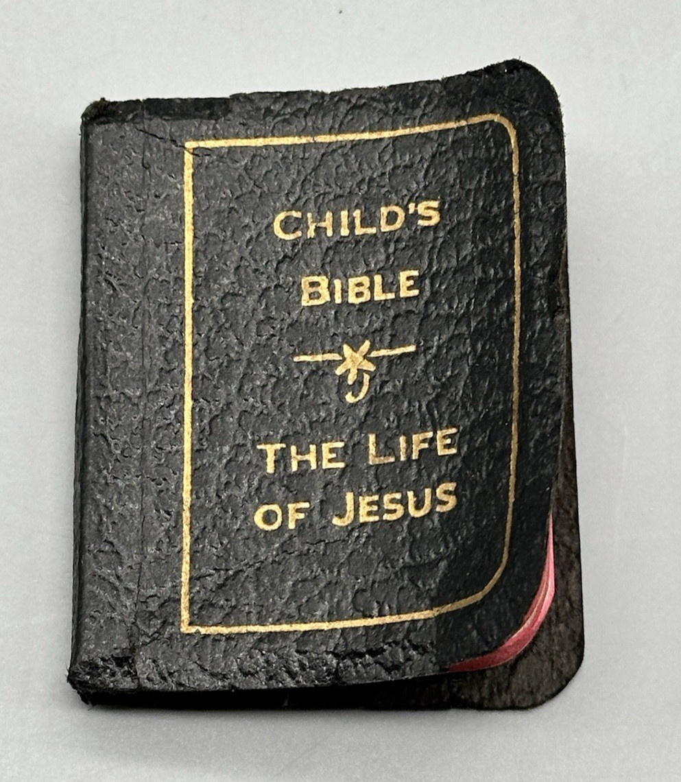 1932 The Child’s Bible and Prayer Book by Cecil Carpenter Miniature 1.75″ x 2″!