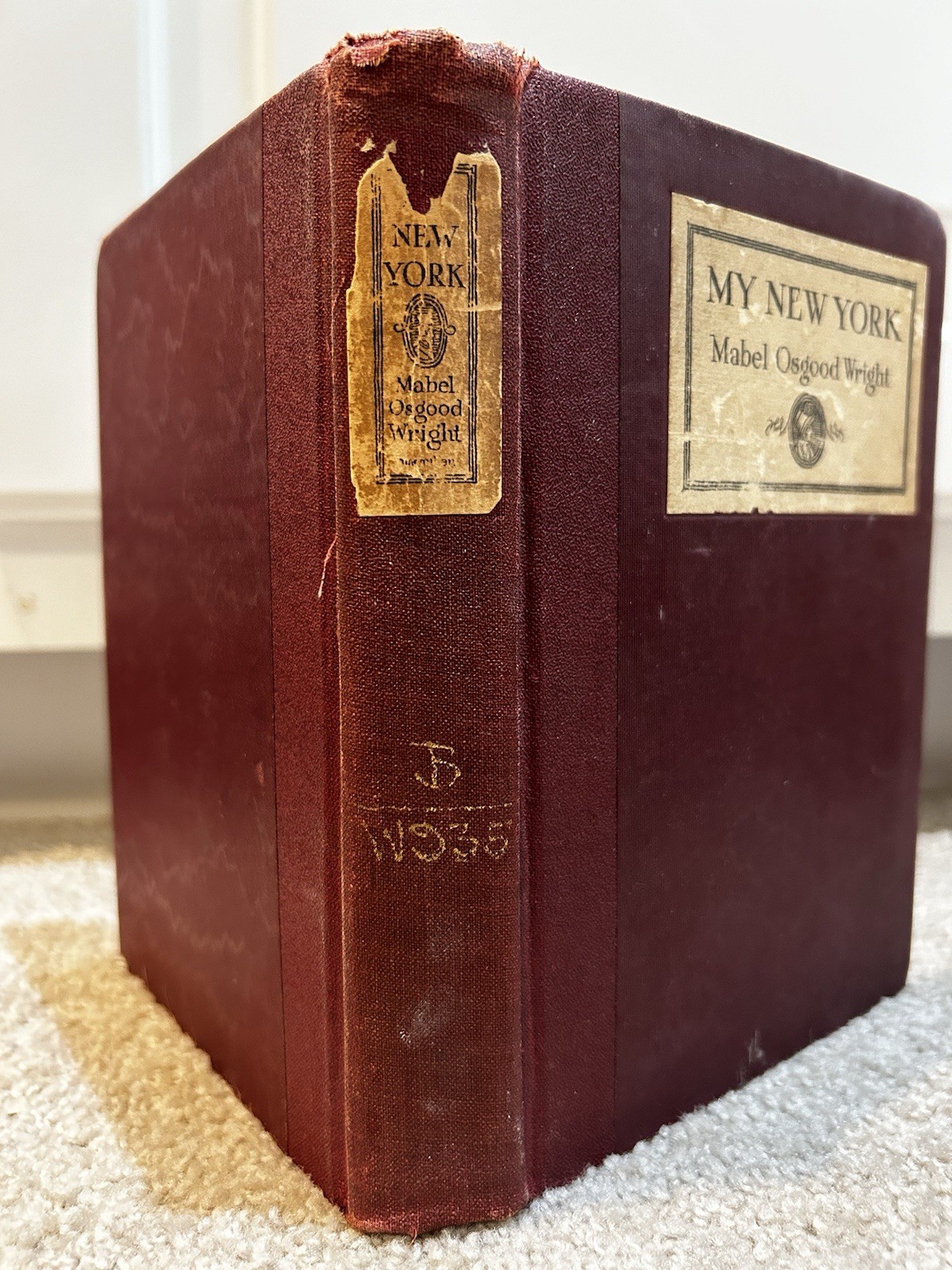 My New York Mabel Osgood Wright – 1st Ed. 1926 – Manhattan New York City VTG