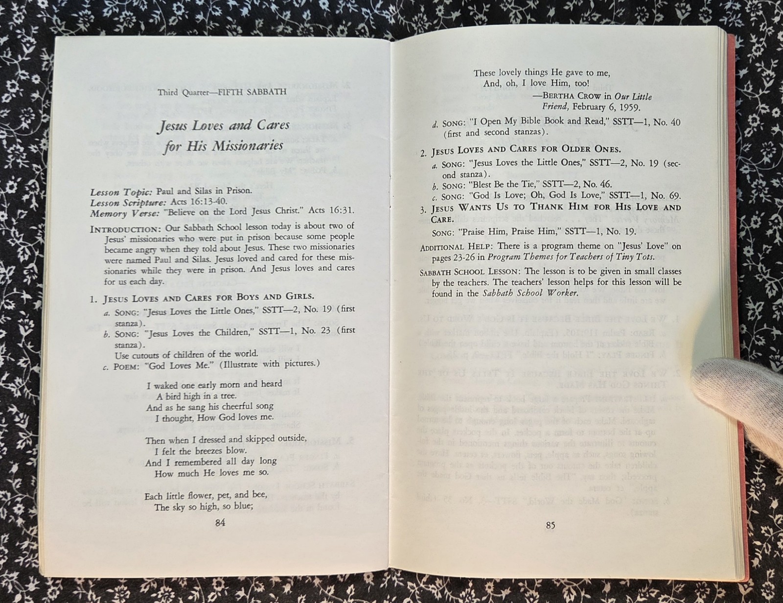 Program Helps For Kindergarden Leaders, Book Three, Review and Herald, SDA, 1961
