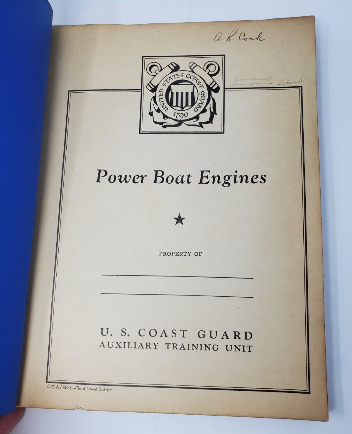 US Coast Guard Auxiliary Training Unit Power Boat Engines