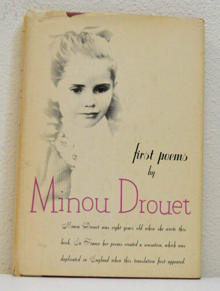 Minou Drouet First Poems Hardcover Book DJ 1956 Translated by Margaret Crosland