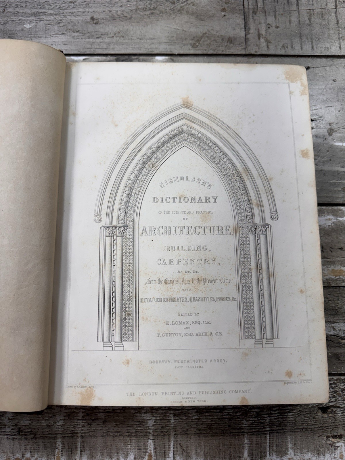 1862 Antique Architecture Book “Science and Practice of Architecture”