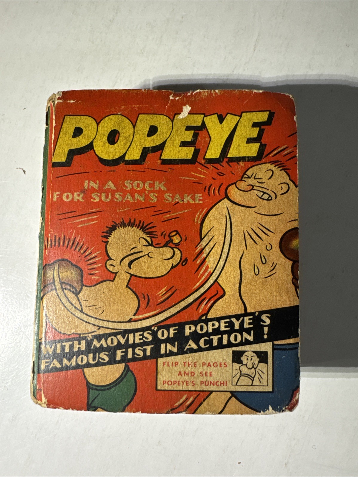 Popeye in a Sock For Susan’s Sake 1940 Big Better Little Book Vintage Flip-it