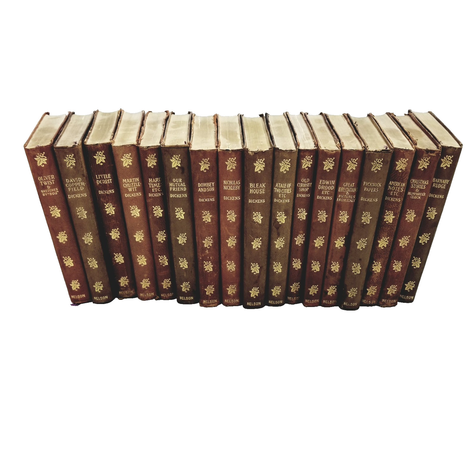 The Works of Charles Dickens 1896 – Thomas Nelson & Sons Leather 17 Volumes