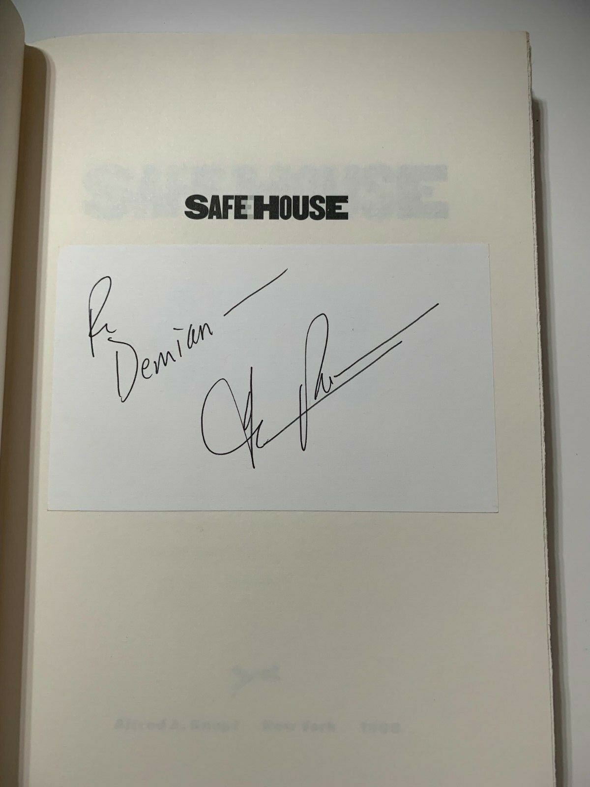 #Signed Andrew Vachss, „Safe House“ 1st/1st. Hardbound. [bookplate tipped in]