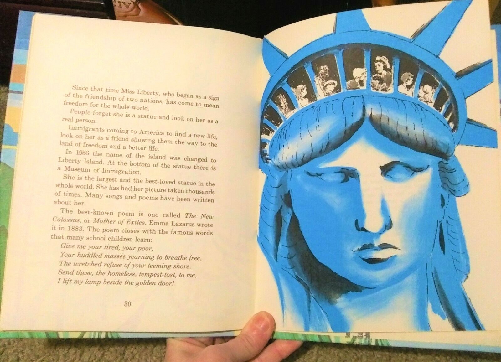 VTG Book The Story of the Statue of Liberty Cornerstones of Freedom Series 1965
