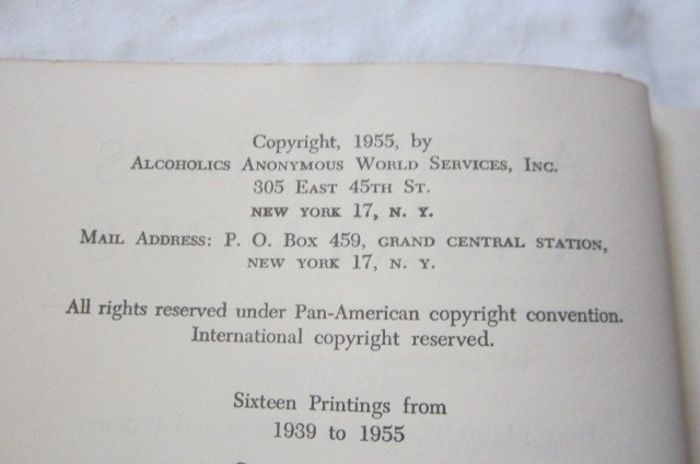 Vintage Book – Alcoholics Anonymous Second Edition (1955) Sixth Printing (1963)