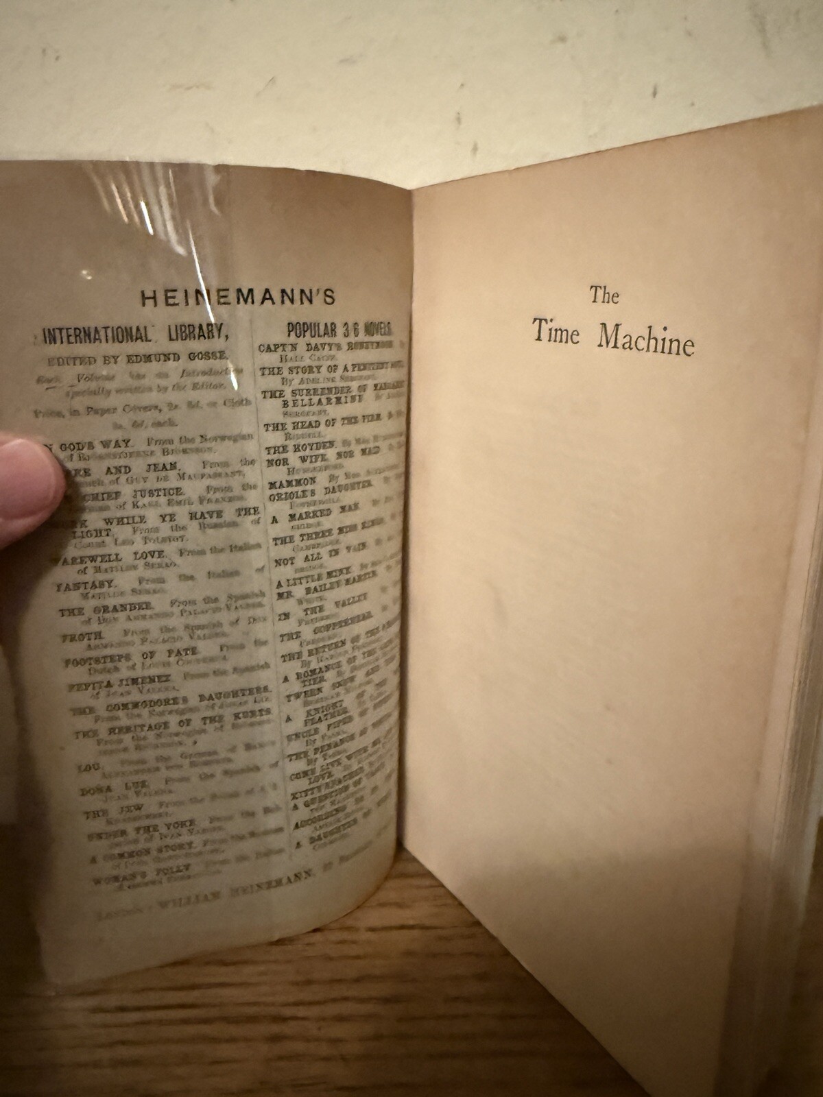 The Time Machine, H. G. Wells, First British Edition (1895) Wrappered