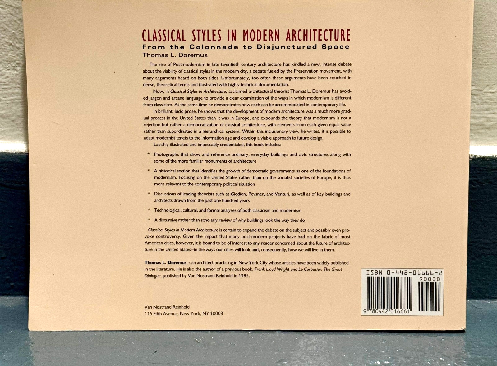 Classical Styles in Modern Architecture, by Thomas L. Doremus. VG 1st Edition